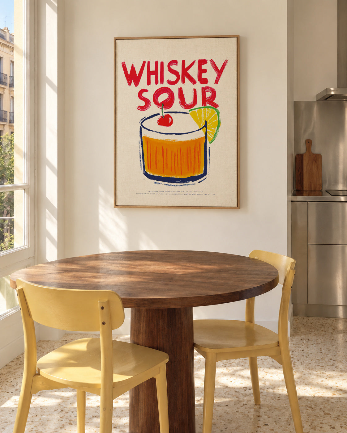 Whiskey Sour - Framed canvas in an interior