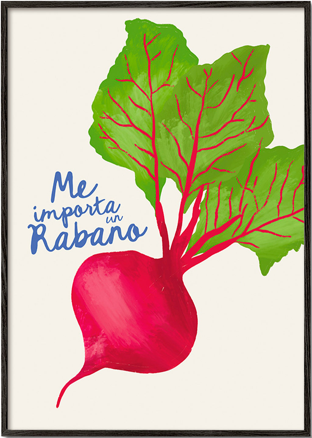 Kitchen art radish illustration