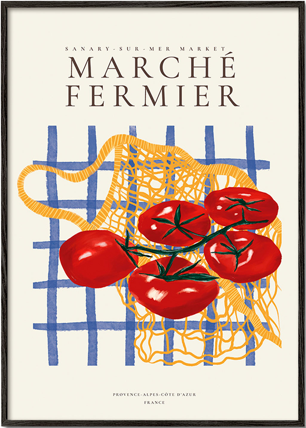 Kitchen art tomatoes in net