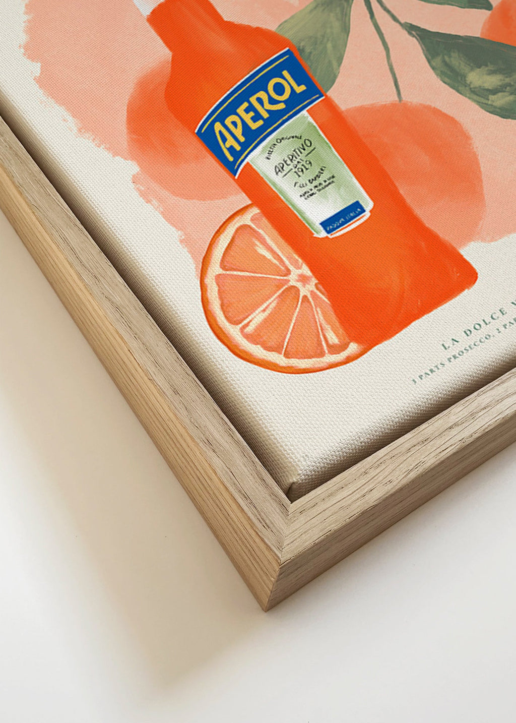 Kitchen art Aperol Spritz bottle with oranges