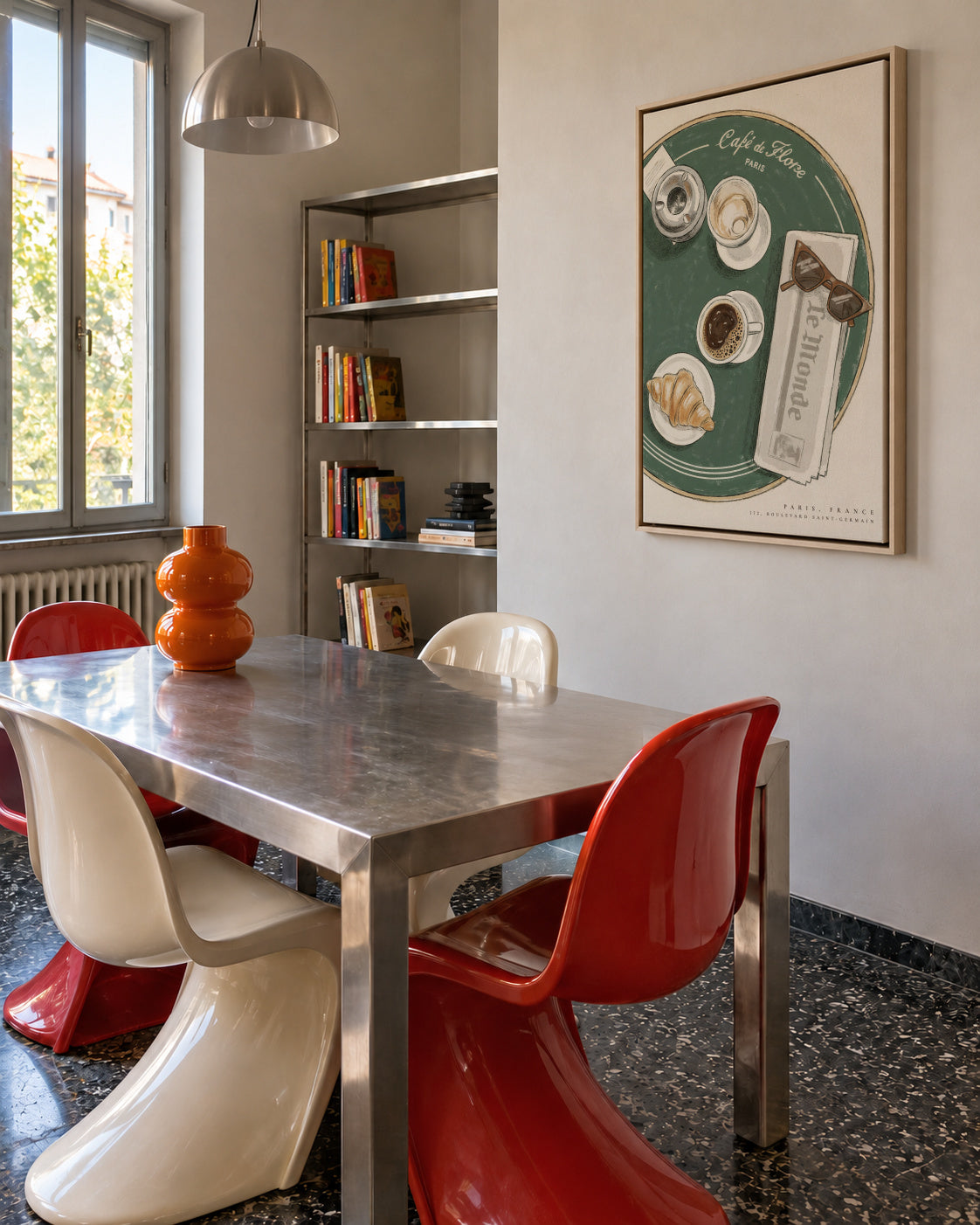 Café de Flore, Paris - Framed canvas in an interior