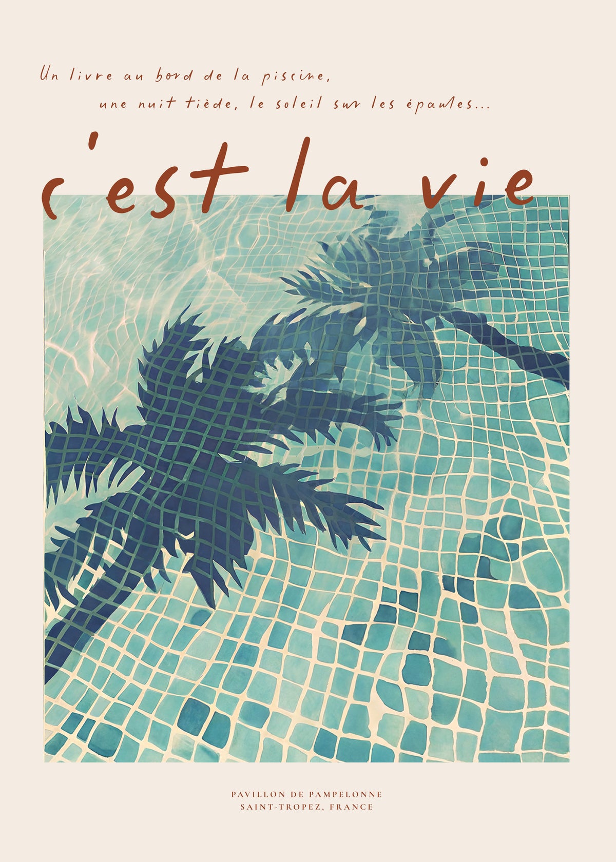 Poolside Reverie - Unframed art print