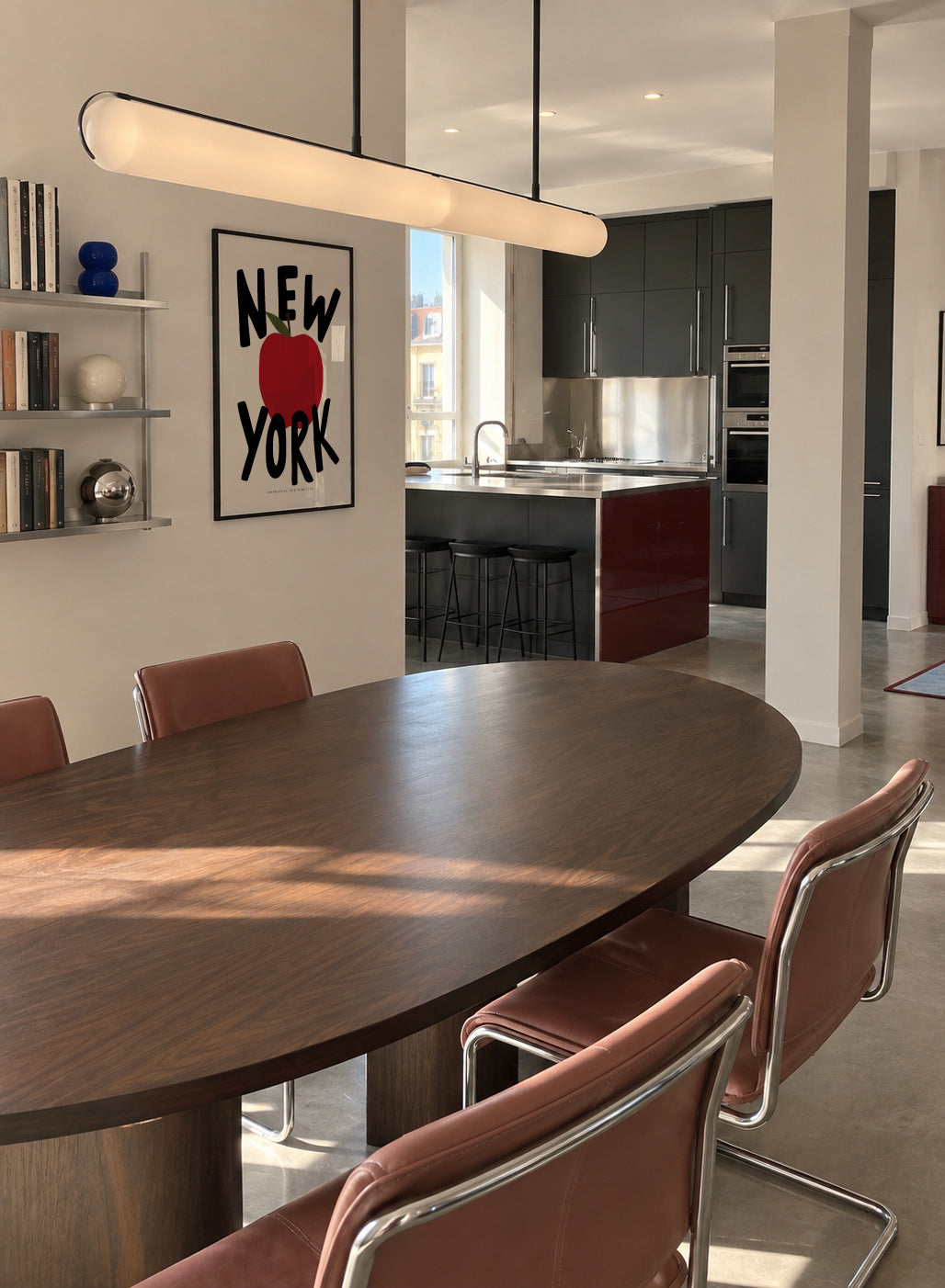 The Big Apple state of mind - Framed poster in an interior