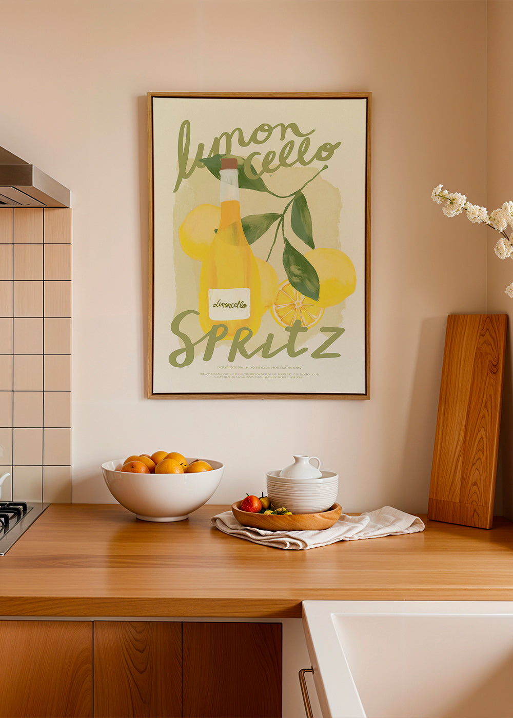 Kitchen art Limoncello Spritz illustration