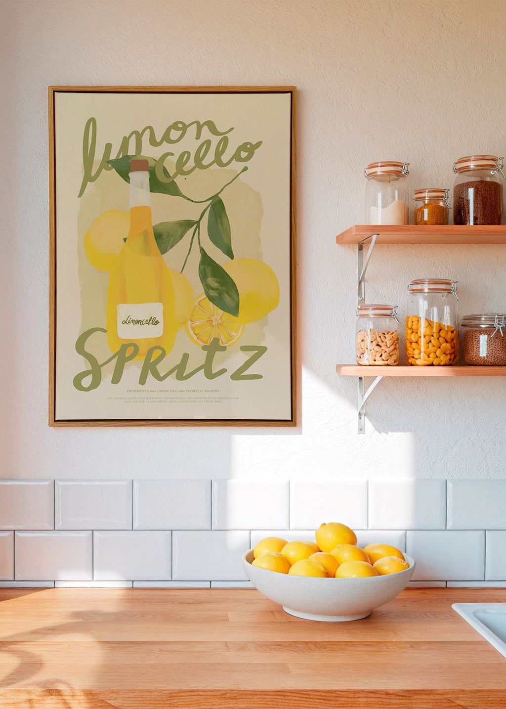 Kitchen art Limoncello Spritz illustration