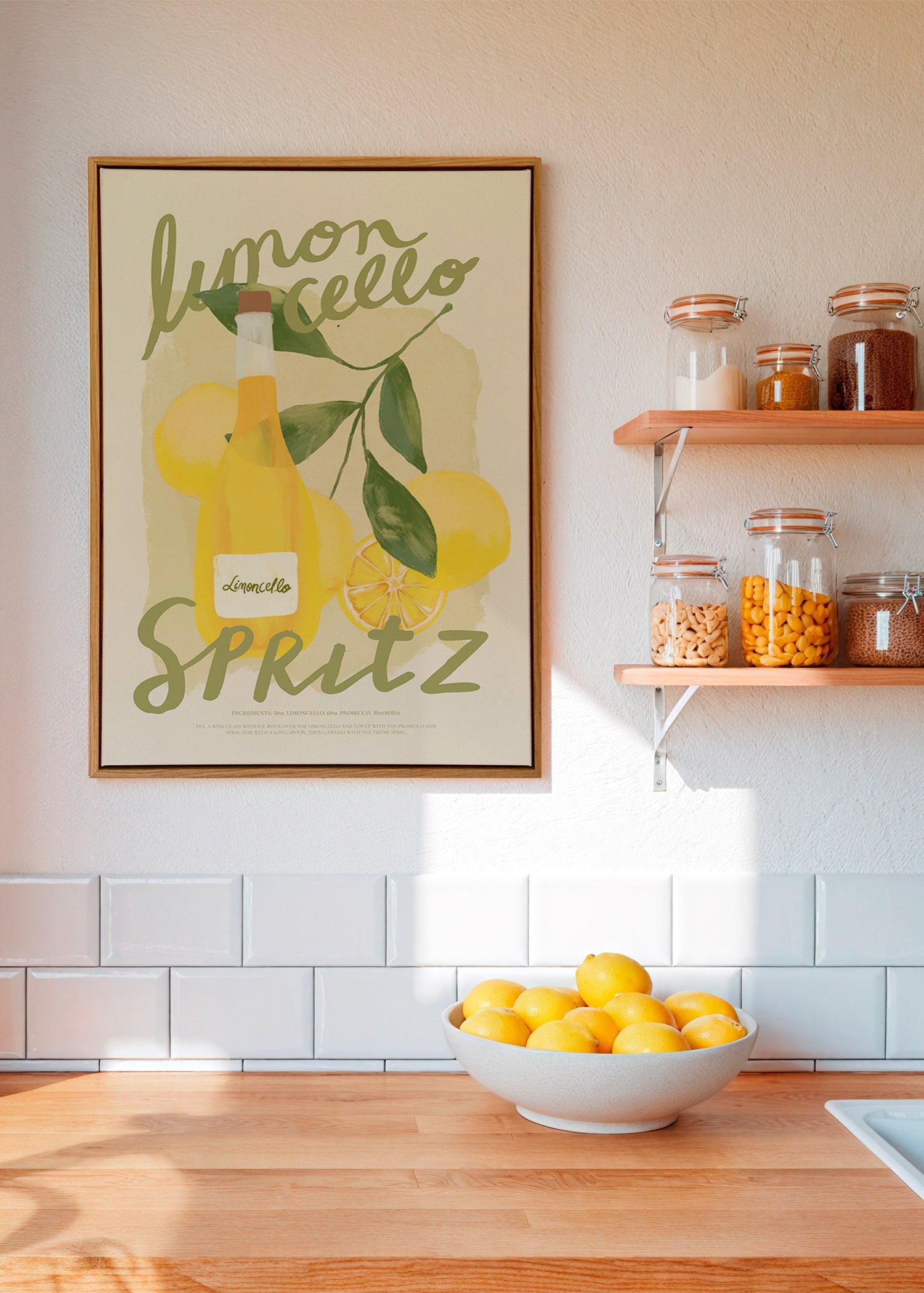 Kitchen art Limoncello Spritz illustration