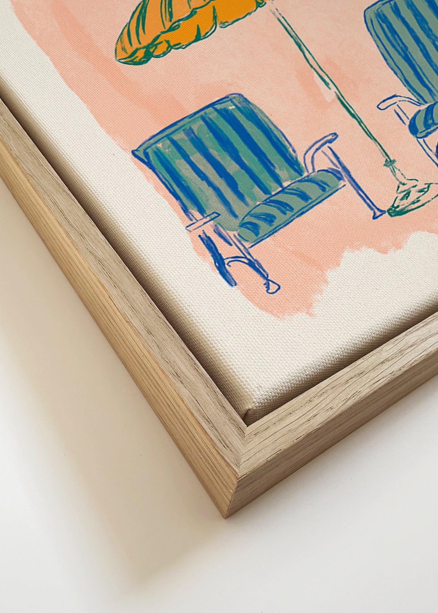 Illustration 'La Dolce Vita' umbrella and chairs