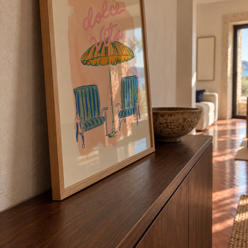 La Dolce Vita II - Framed poster in an interior