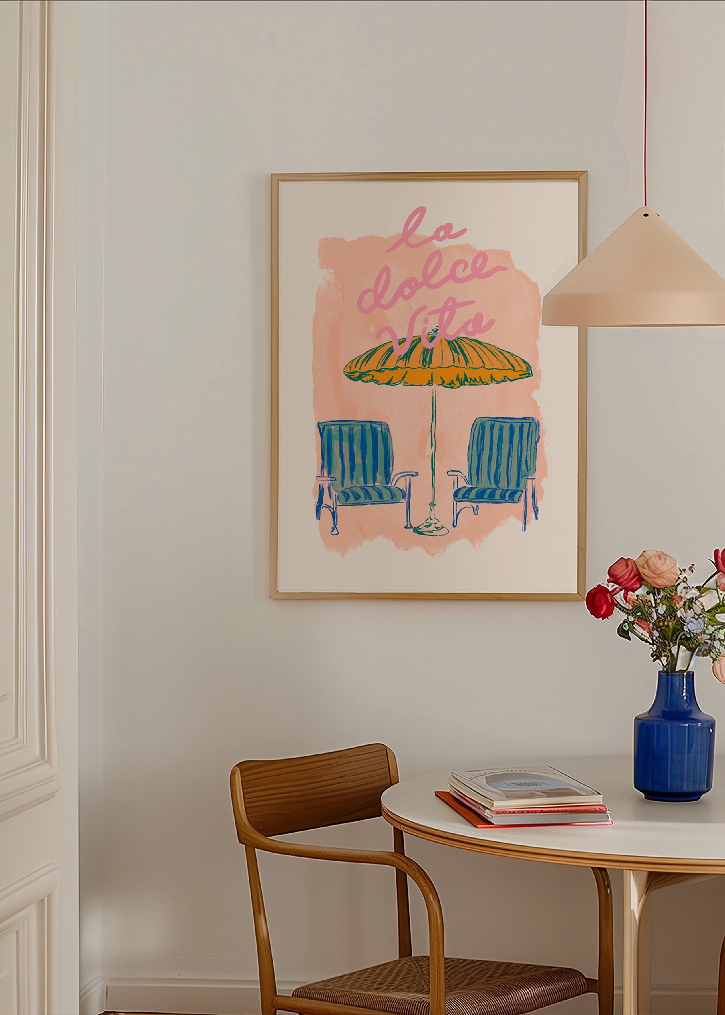 Illustration 'La Dolce Vita' umbrella and chairs