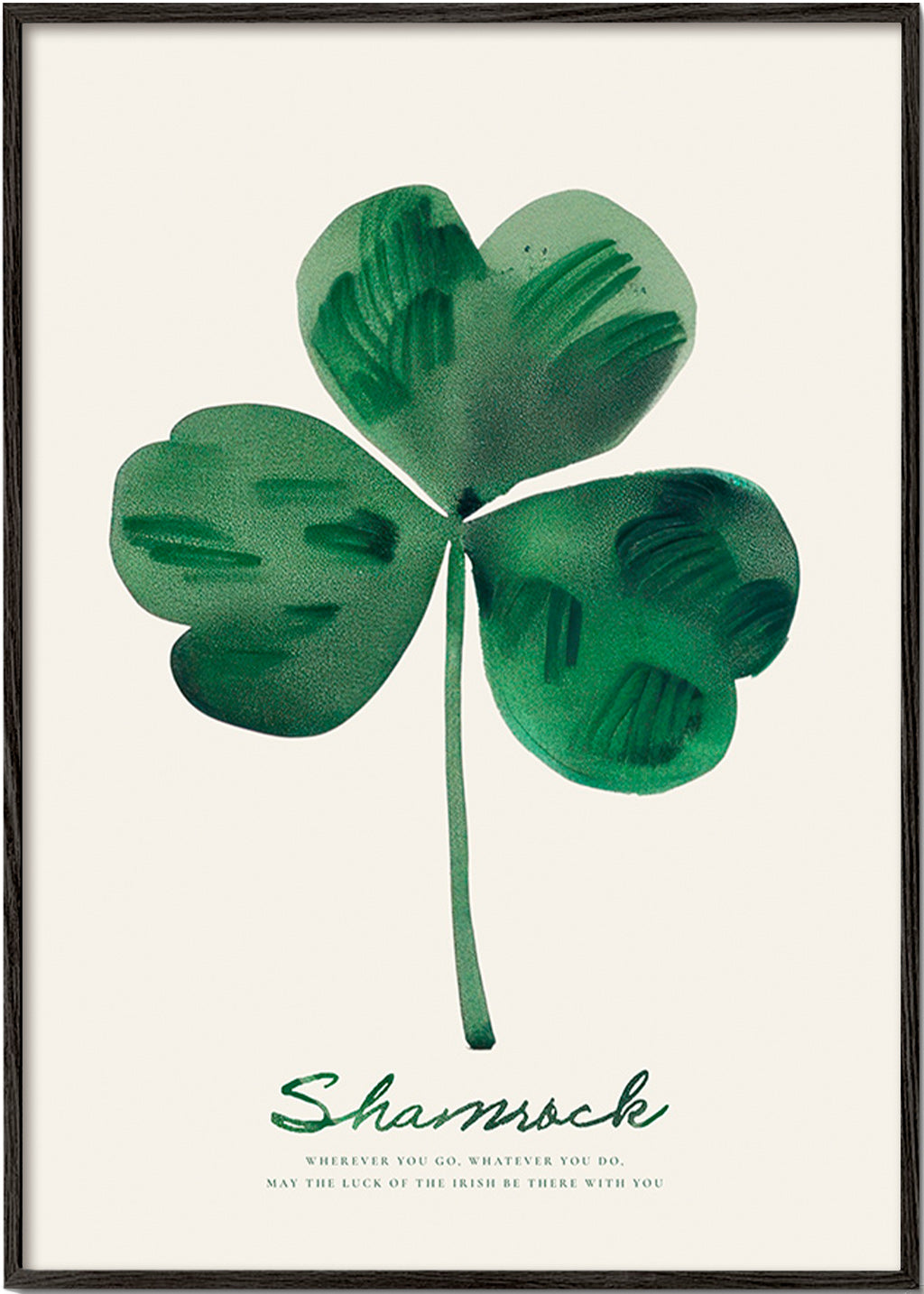 Botanical print Shamrock watercolor clover