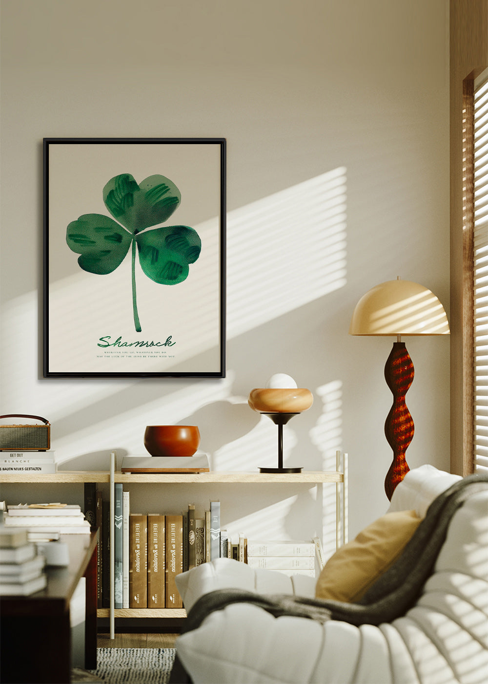 Botanical print Shamrock watercolor clover