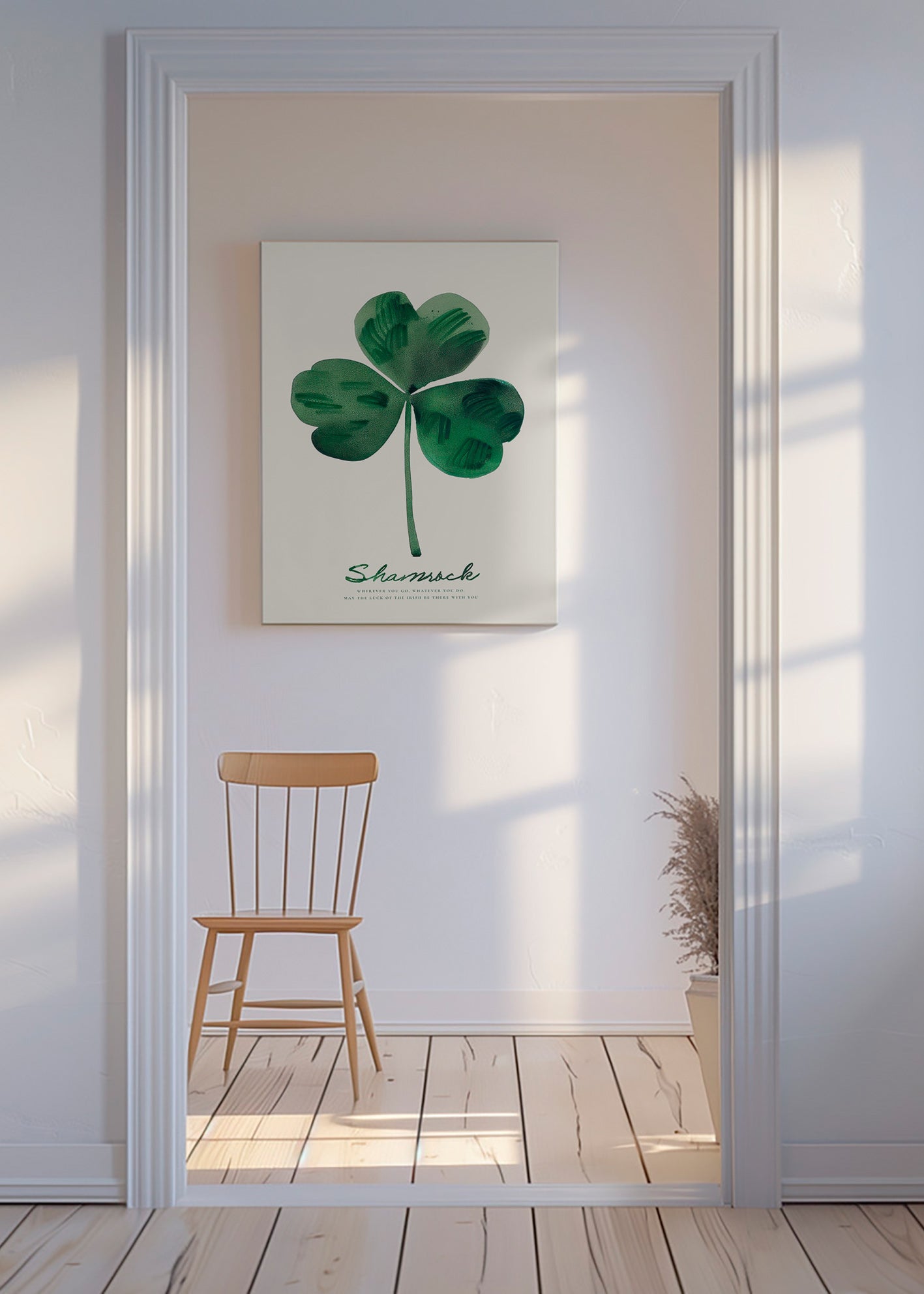 Botanical print Shamrock watercolor clover