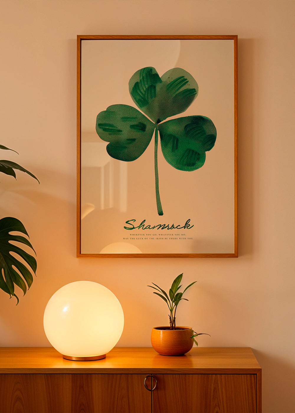 Botanical print Shamrock watercolor clover