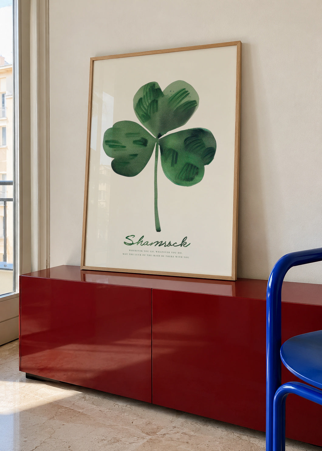 Shamrock - Framed poster in an interior