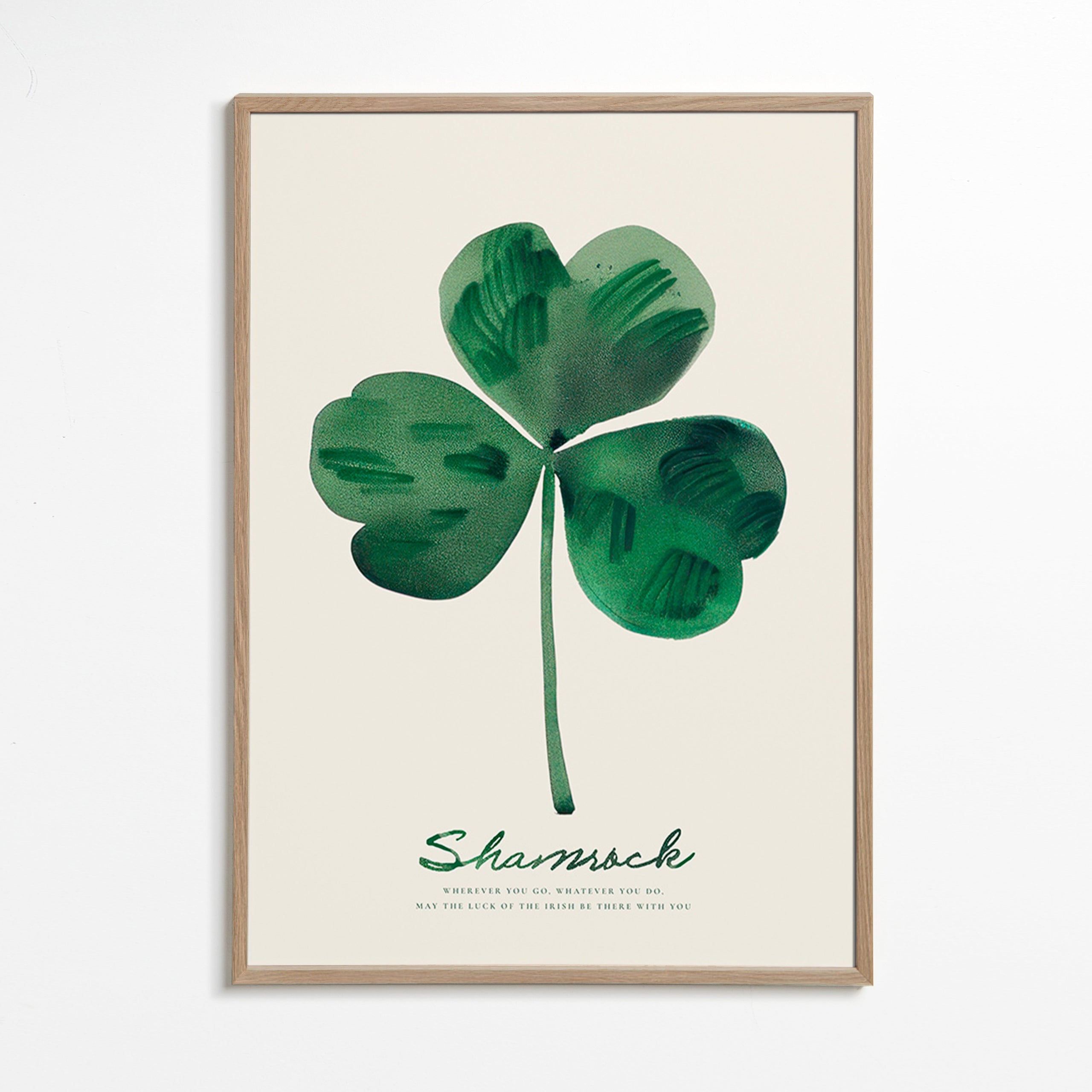 Botanical print Shamrock watercolor clover