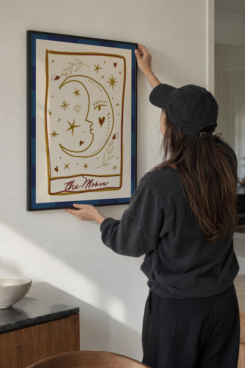 The Moon - Framed poster in an interior
