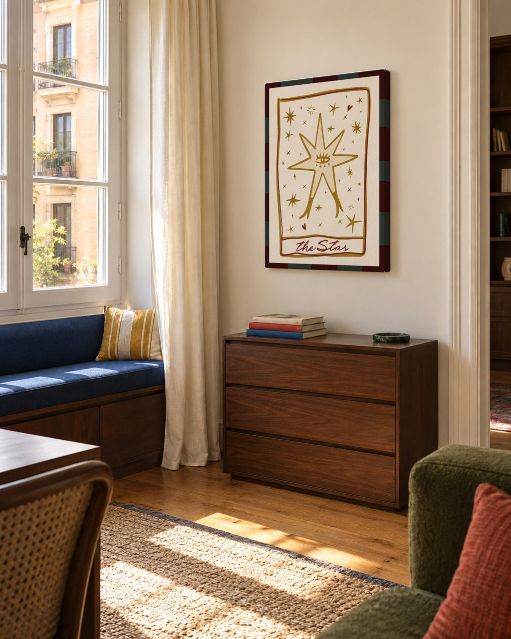 The Star - Unframed canvas in an interior