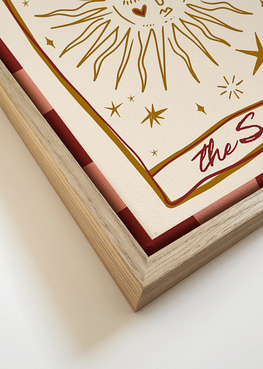 Sun illustration in vintage card style
