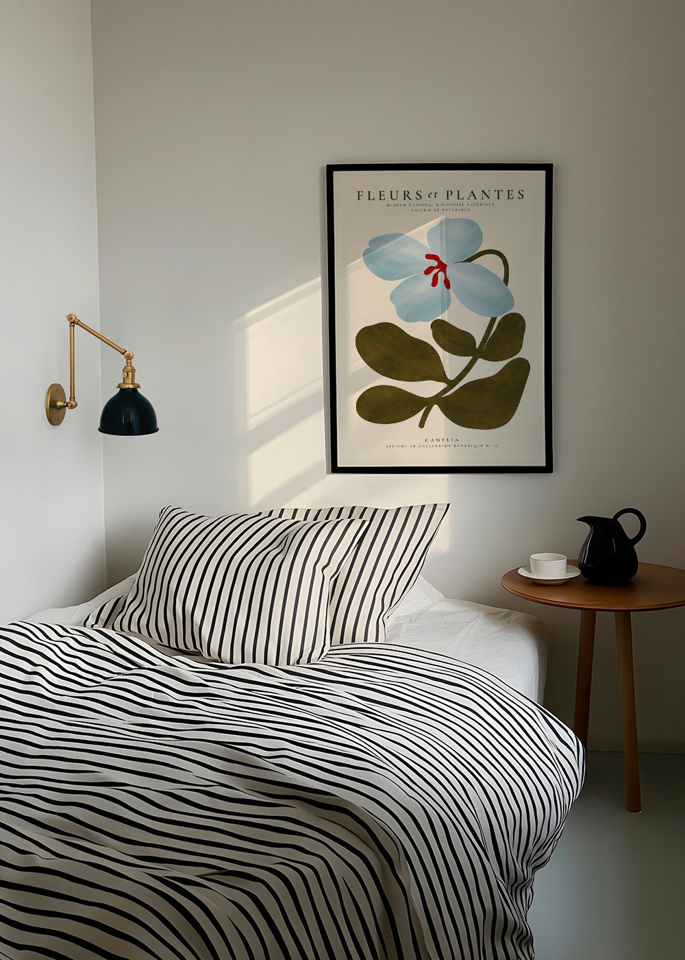 Botanical print Blue Camellia