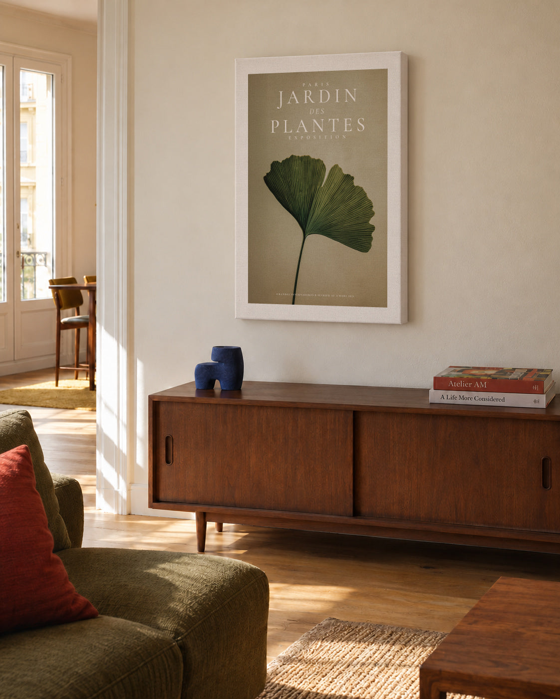 Botanical Reverie - Unframed canvas in an interior
