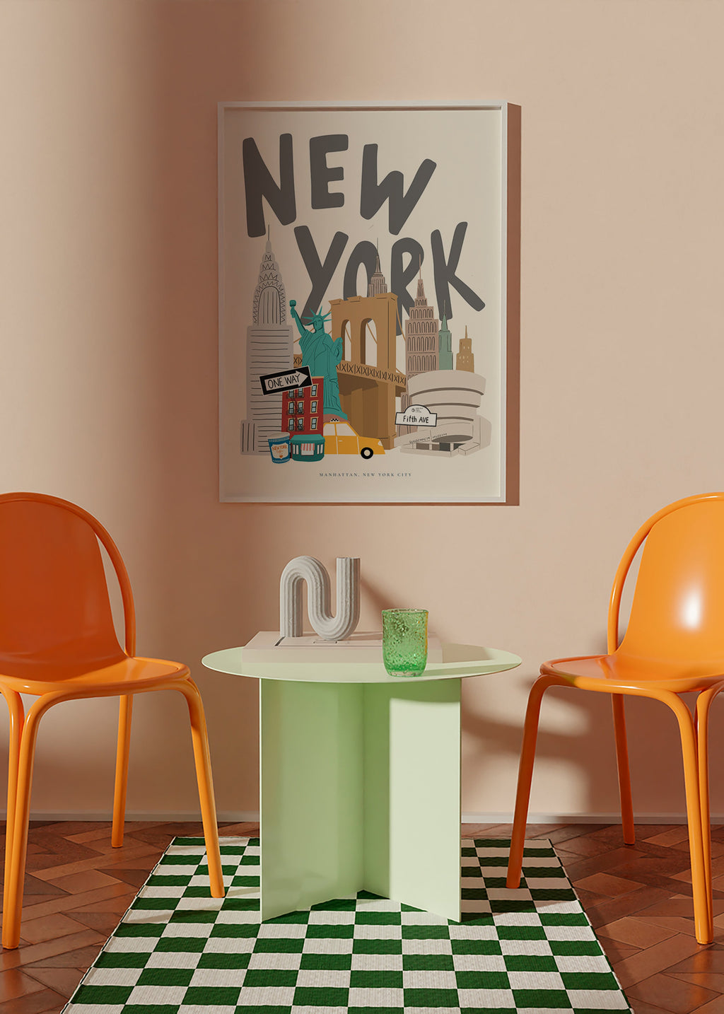 Travel poster: New York city icons