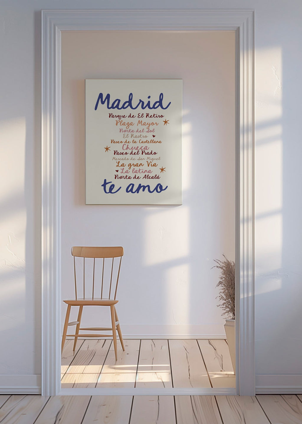 Travel poster Madrid bold typography