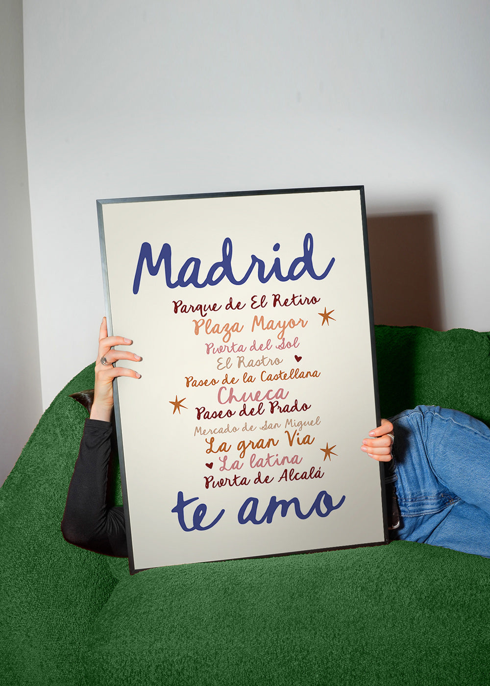 Travel poster Madrid bold typography