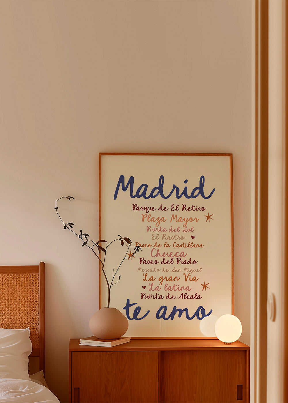Travel poster Madrid bold typography