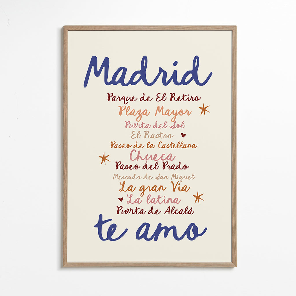 Travel poster Madrid bold typography