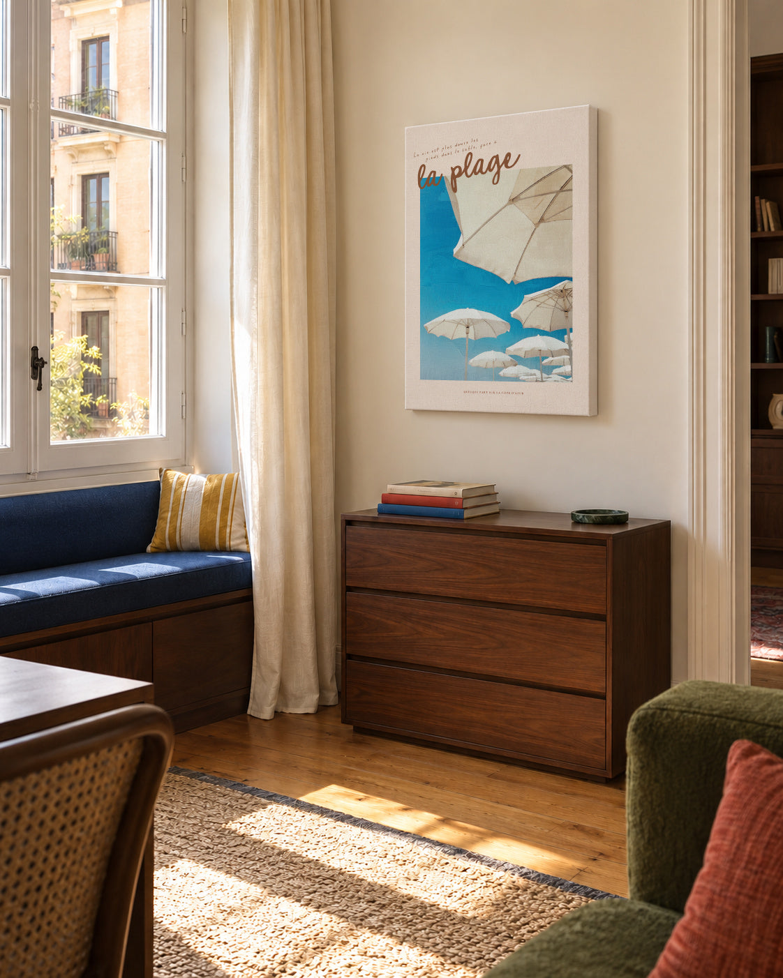 La Plage - Unframed canvas in an interior