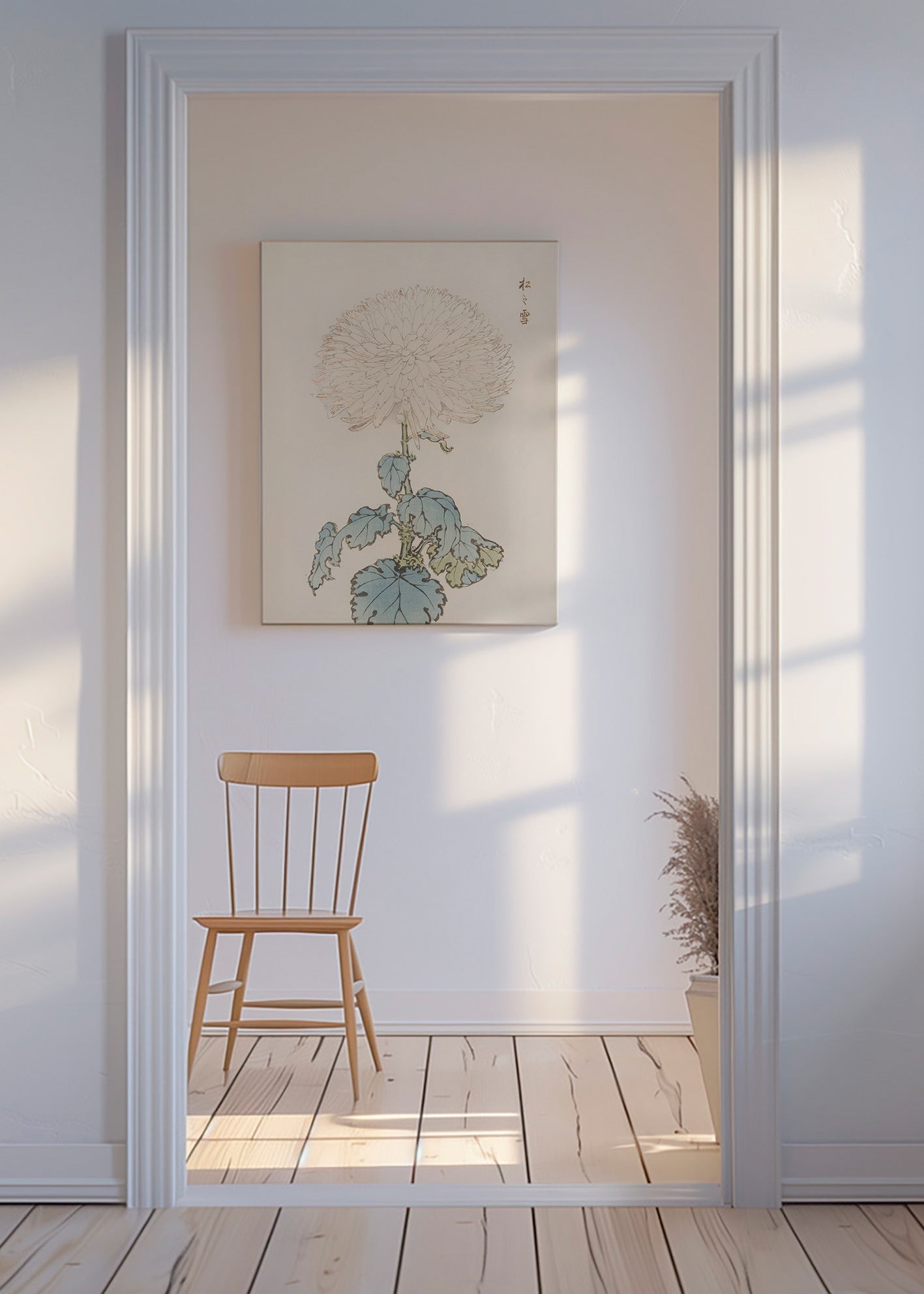 Botanical print: Japanese chrysanthemum study