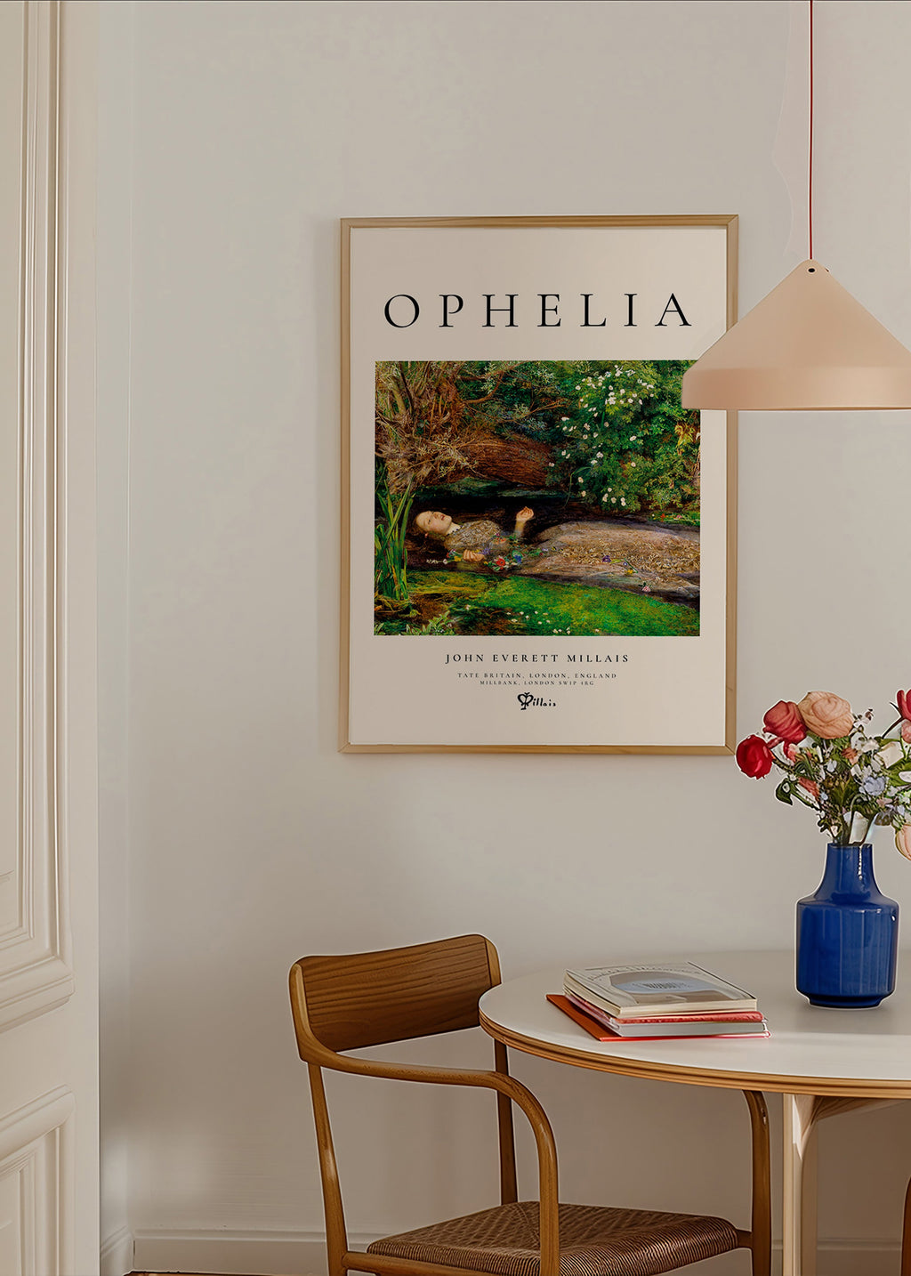Botanical print Ophelia by the stream