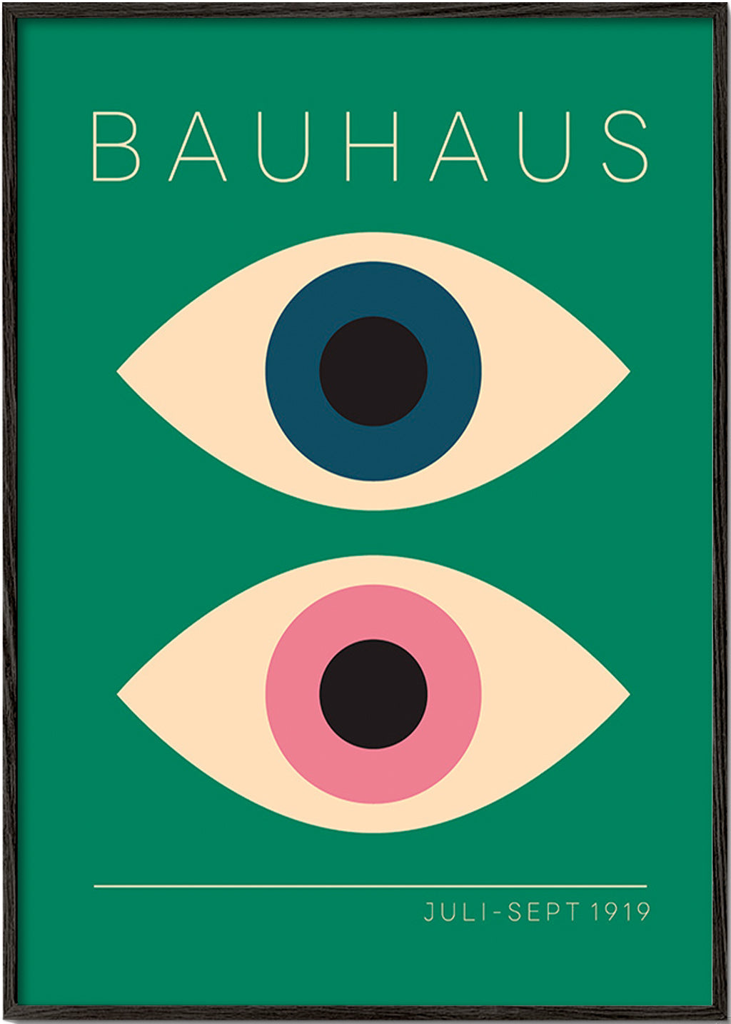 Geometric poster Bauhaus twin eyes