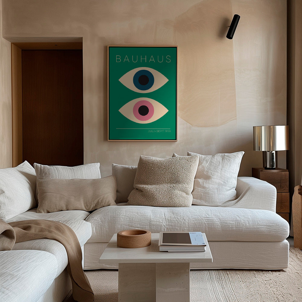 Geometric poster Bauhaus twin eyes