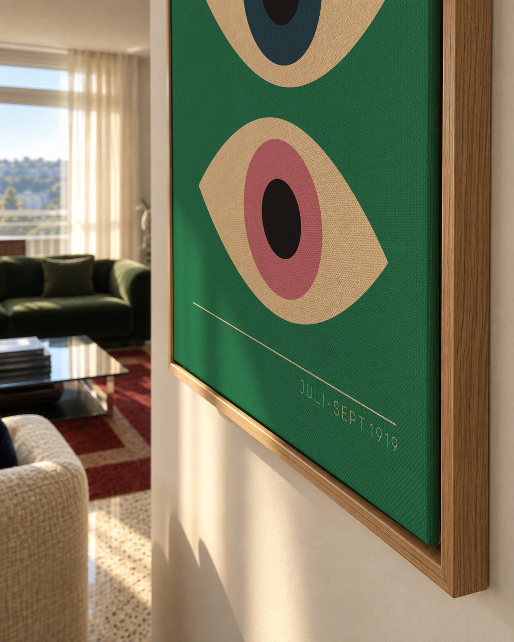 Bauhaus The Eyes - Framed canvas detail