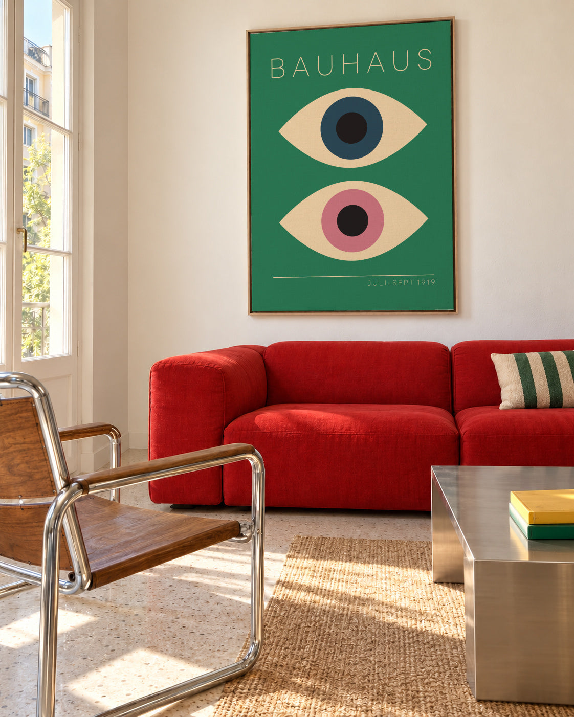 Bauhaus The Eyes - Framed canvas in an interior