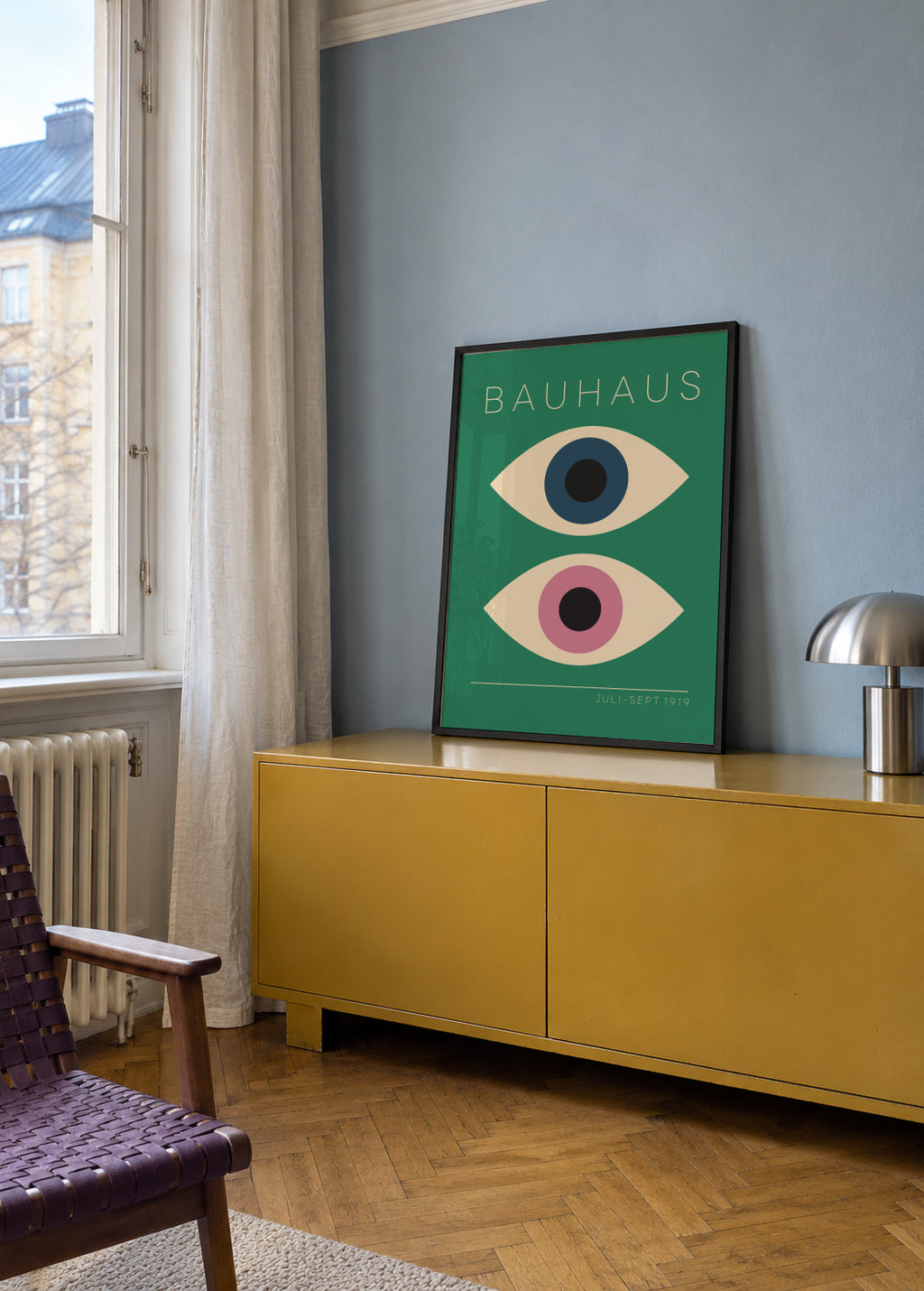 Bauhaus The Eyes - Framed poster in an interior