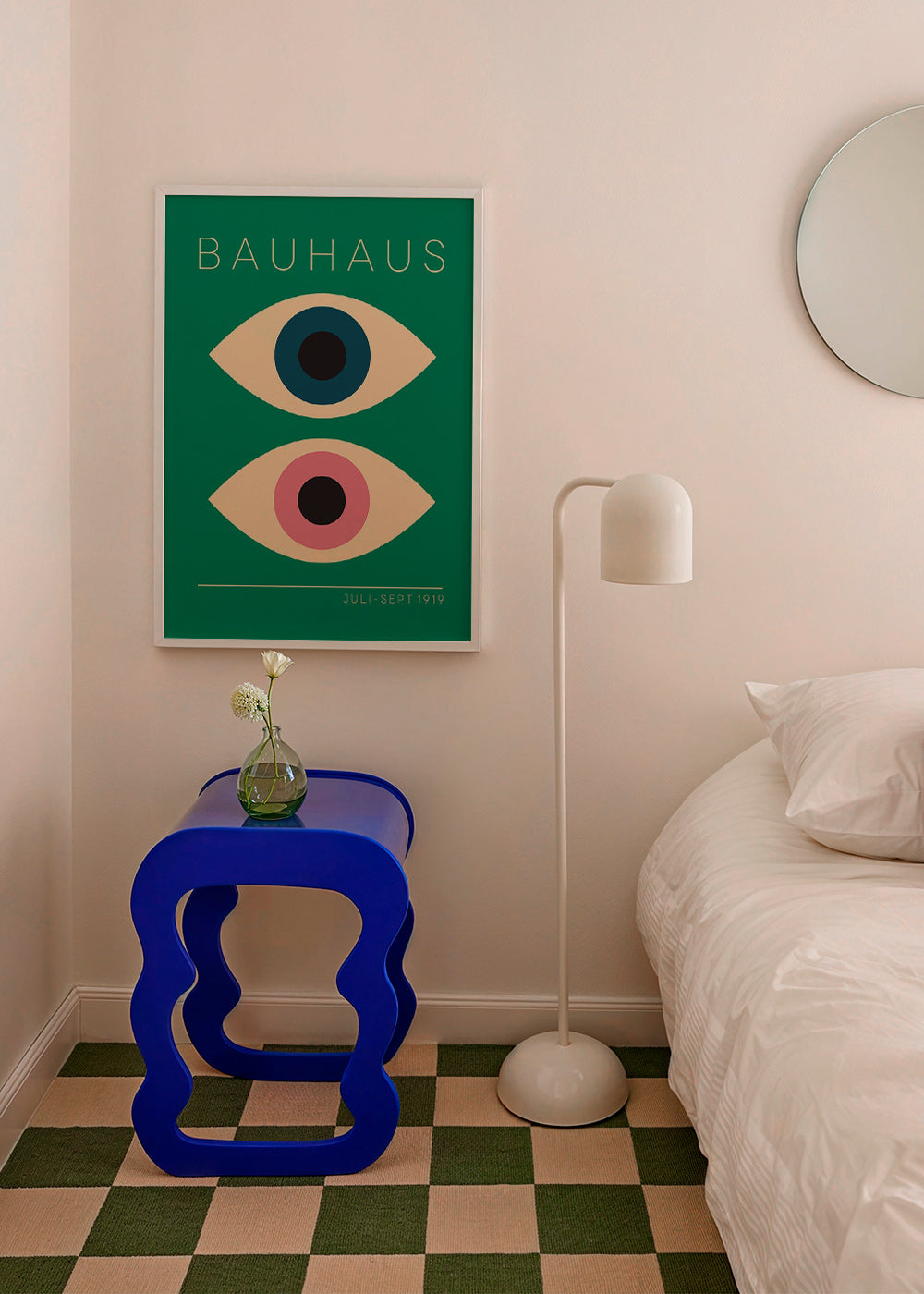 Geometric poster Bauhaus twin eyes