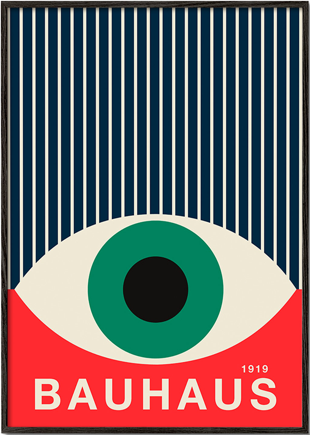 Bauhaus eye illustration poster