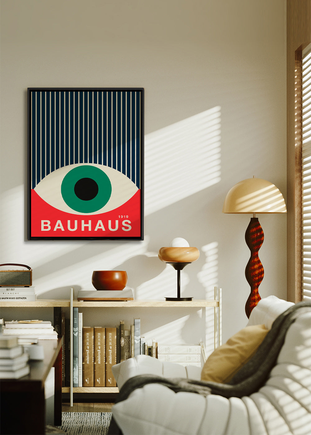 Bauhaus eye illustration poster
