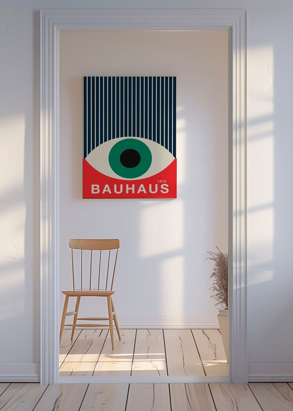 Bauhaus eye illustration poster