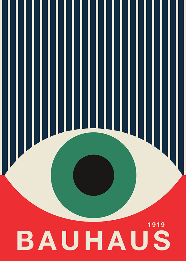 Bauhaus eye illustration poster