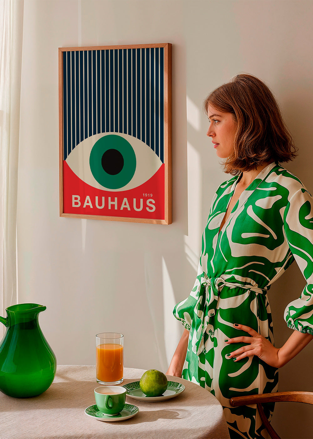 Bauhaus eye illustration poster