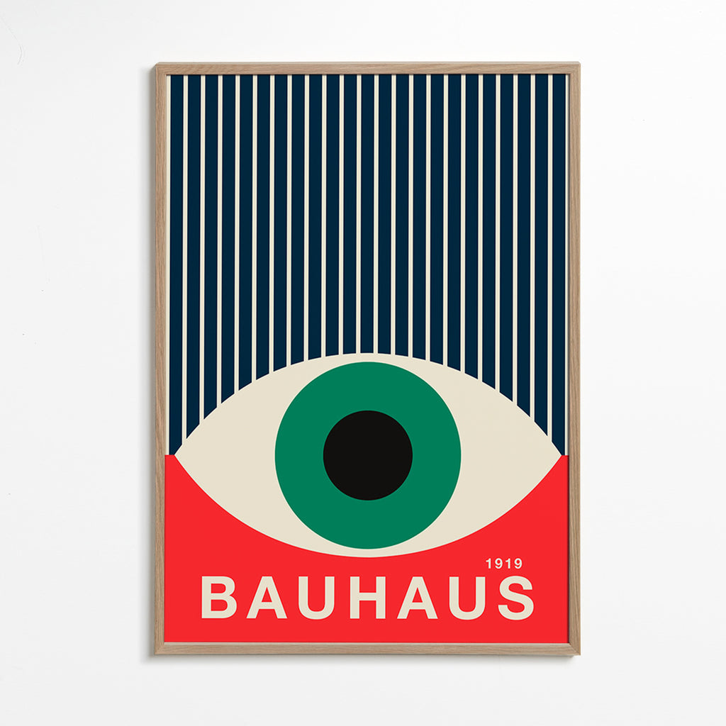 Bauhaus eye illustration poster