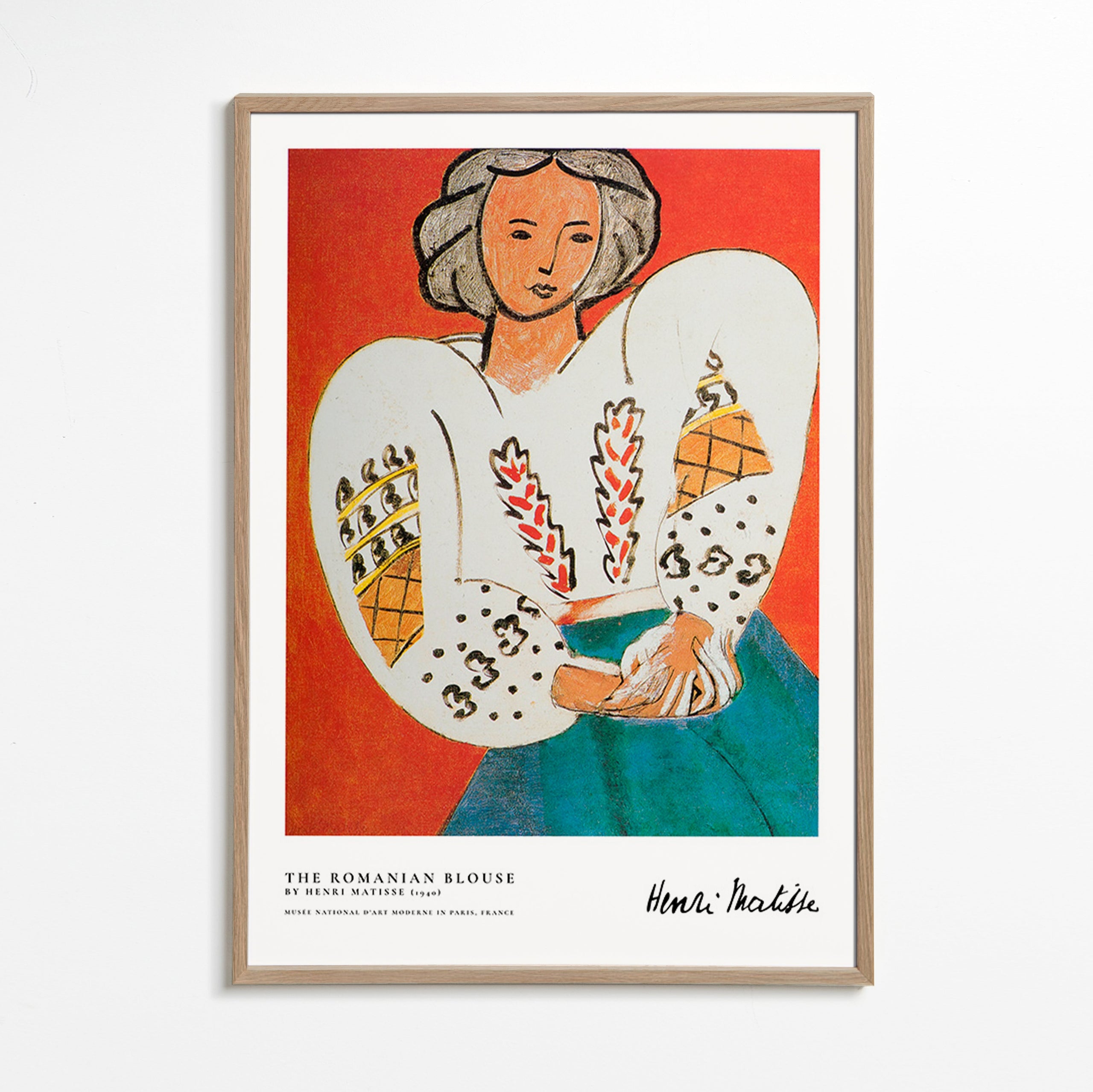 Illustration of Romanian blouse with bold strokes