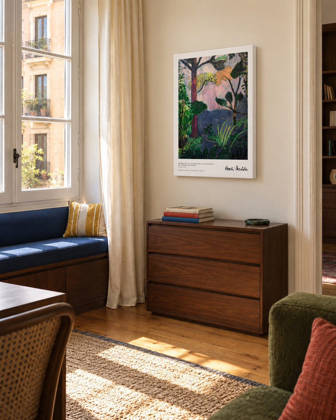 Moroccan Landscape By Henri Matisse - Unframed canvas in an interior