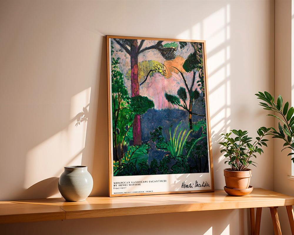 Landscape art with painterly plants