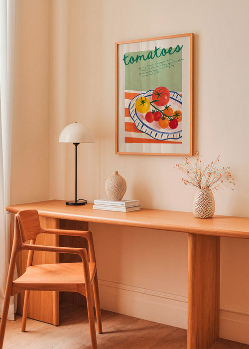 Kitchen art: tomatoes still life illustration