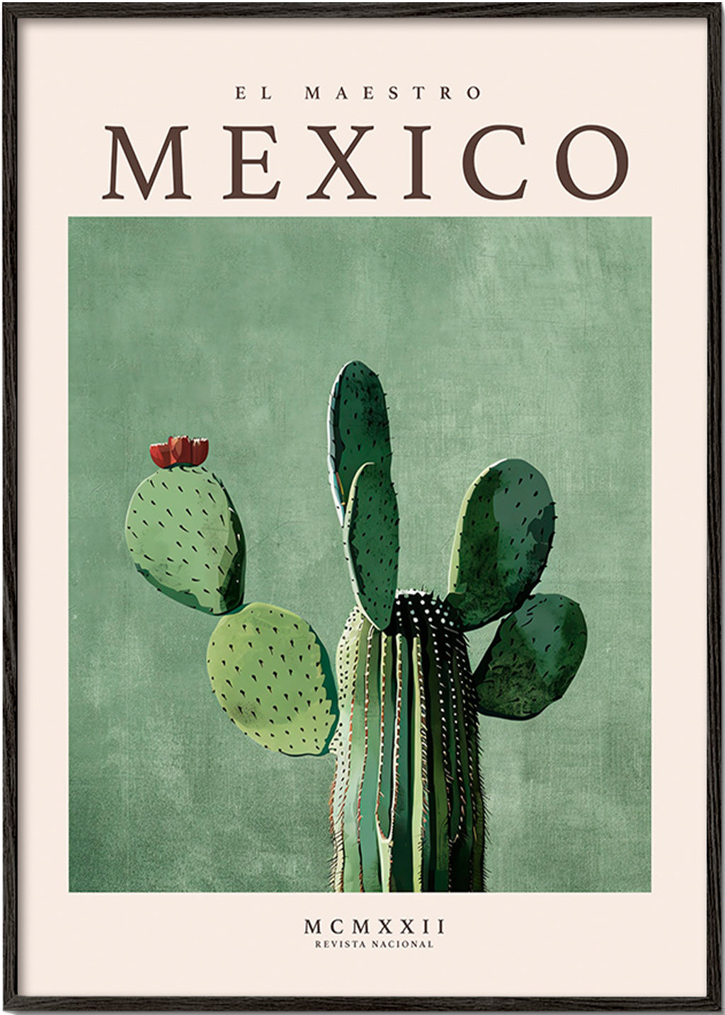 Botanical print Mexico cactus artwork