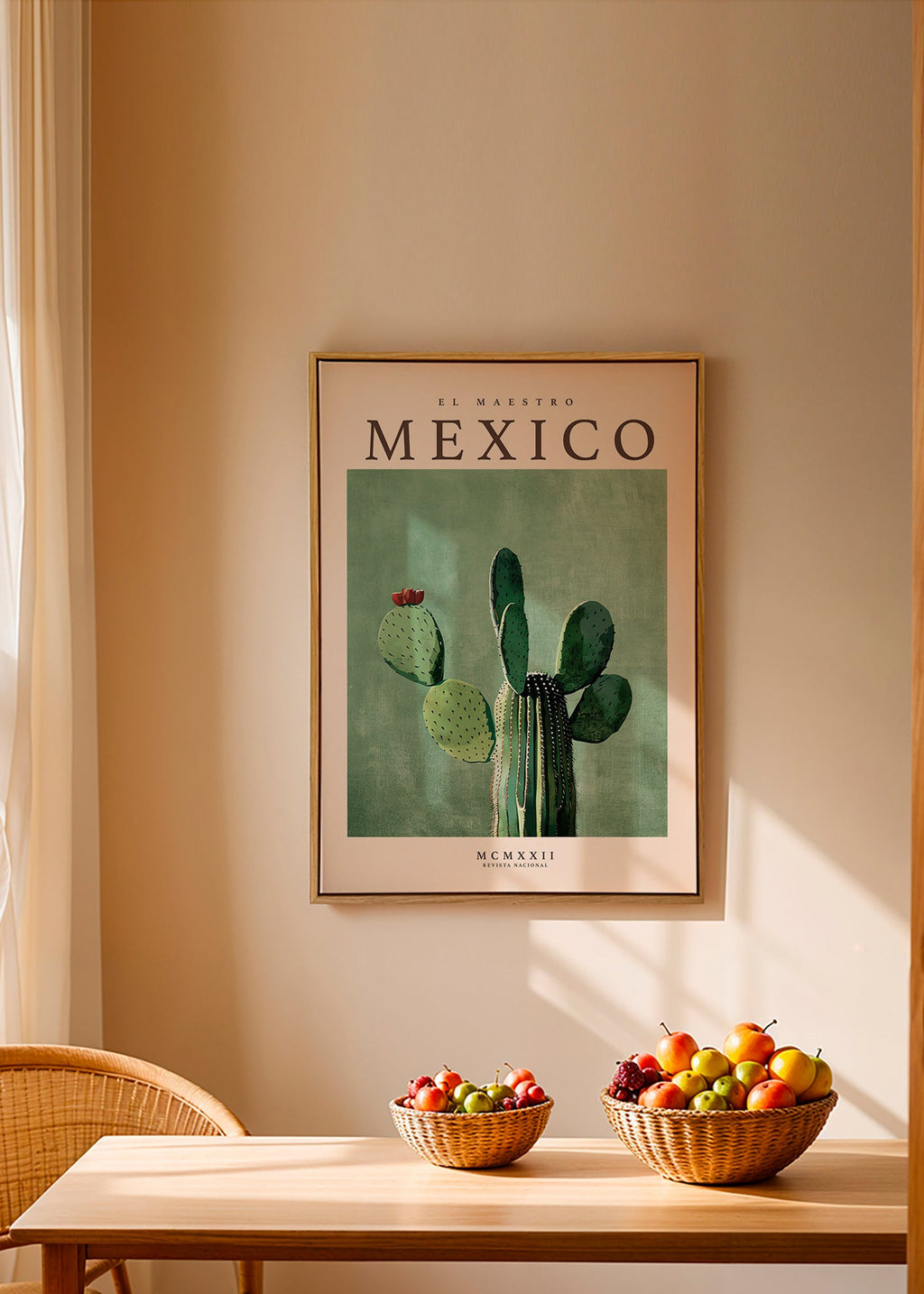 Botanical print Mexico cactus artwork